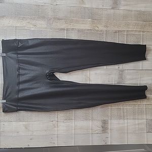 Women's Faux Leather Leggings High Waist Stylish Seamless Stretchy Yoga Pants